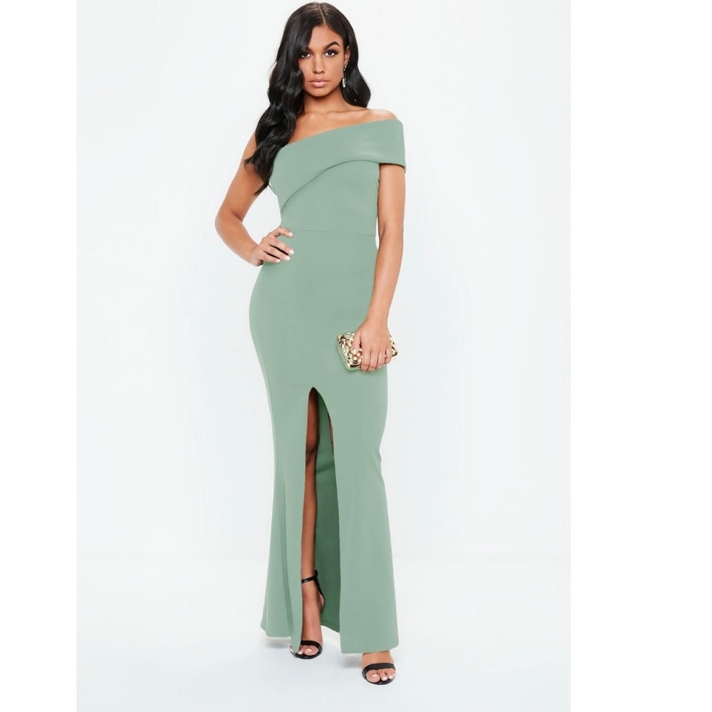 one shoulder maxi dress